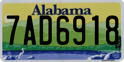AL license plate 7AD6918