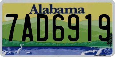 AL license plate 7AD6919