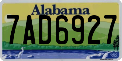 AL license plate 7AD6927
