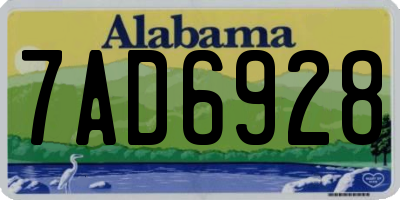 AL license plate 7AD6928