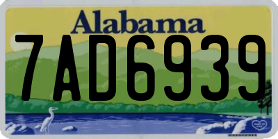 AL license plate 7AD6939