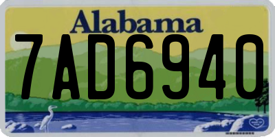 AL license plate 7AD6940