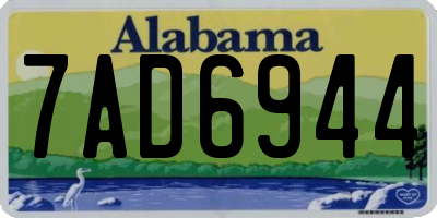 AL license plate 7AD6944