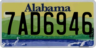 AL license plate 7AD6946