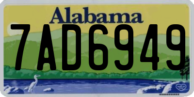 AL license plate 7AD6949