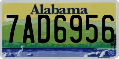 AL license plate 7AD6956