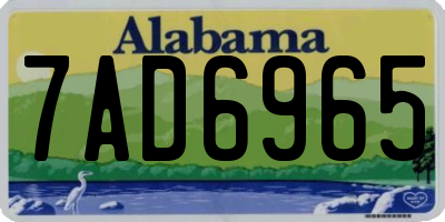 AL license plate 7AD6965