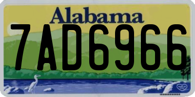 AL license plate 7AD6966