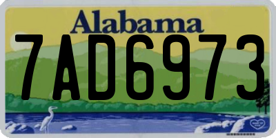 AL license plate 7AD6973