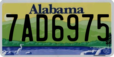 AL license plate 7AD6975