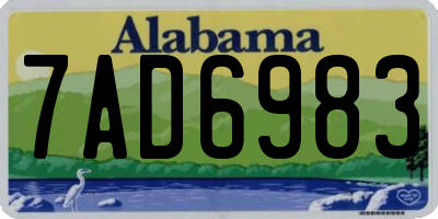 AL license plate 7AD6983