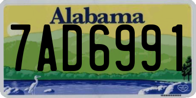 AL license plate 7AD6991