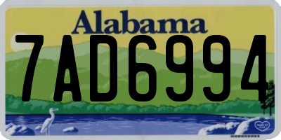 AL license plate 7AD6994