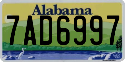 AL license plate 7AD6997