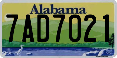 AL license plate 7AD7021