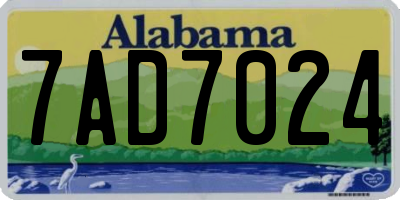 AL license plate 7AD7024