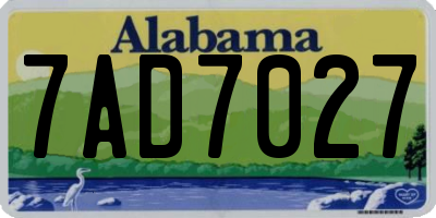 AL license plate 7AD7027