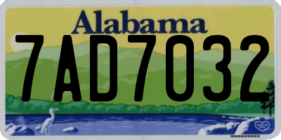 AL license plate 7AD7032