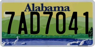 AL license plate 7AD7041
