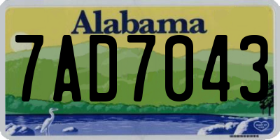AL license plate 7AD7043