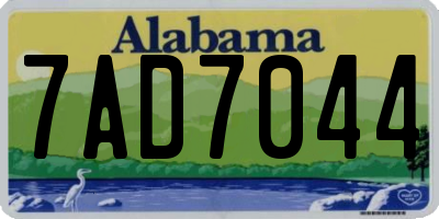 AL license plate 7AD7044