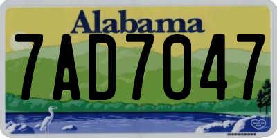 AL license plate 7AD7047