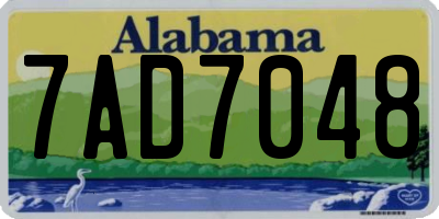 AL license plate 7AD7048