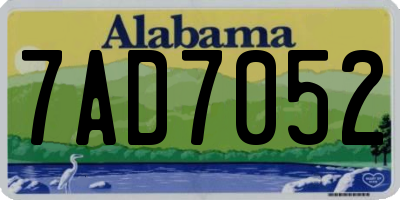 AL license plate 7AD7052