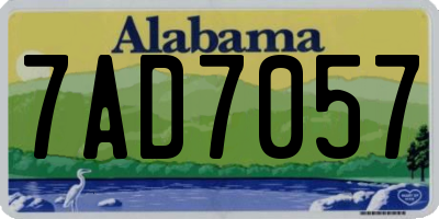 AL license plate 7AD7057