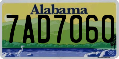 AL license plate 7AD7060