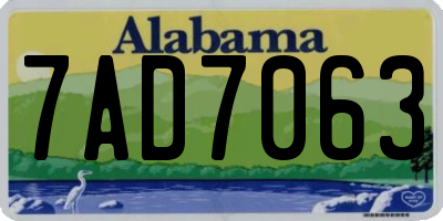 AL license plate 7AD7063
