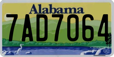 AL license plate 7AD7064