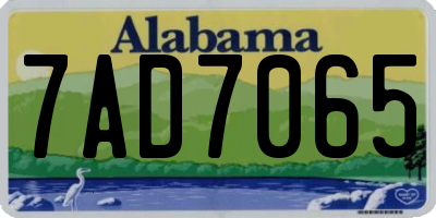 AL license plate 7AD7065