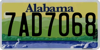 AL license plate 7AD7068