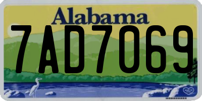 AL license plate 7AD7069