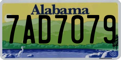 AL license plate 7AD7079
