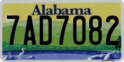 AL license plate 7AD7082