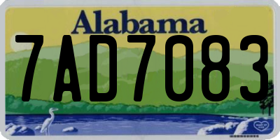 AL license plate 7AD7083