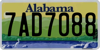 AL license plate 7AD7088