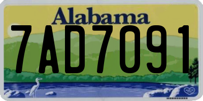 AL license plate 7AD7091