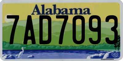 AL license plate 7AD7093
