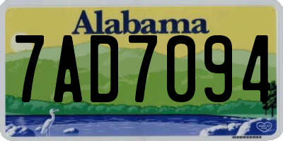 AL license plate 7AD7094