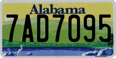 AL license plate 7AD7095
