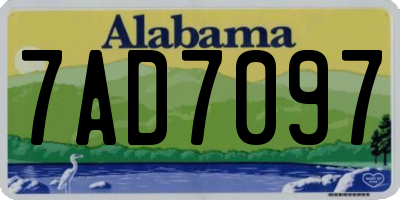 AL license plate 7AD7097