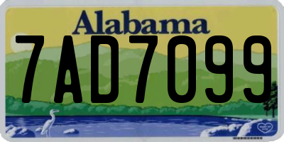 AL license plate 7AD7099