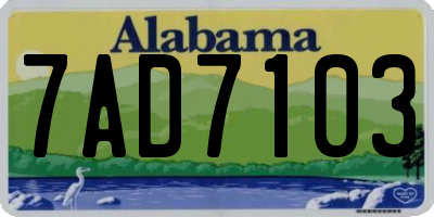 AL license plate 7AD7103