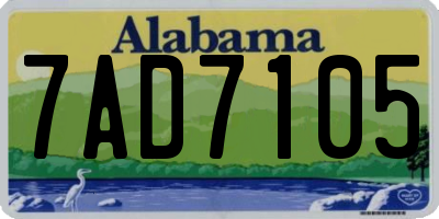 AL license plate 7AD7105