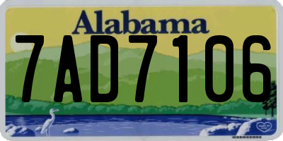 AL license plate 7AD7106