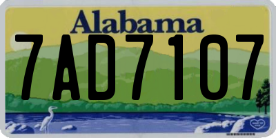AL license plate 7AD7107