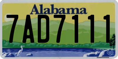 AL license plate 7AD7111